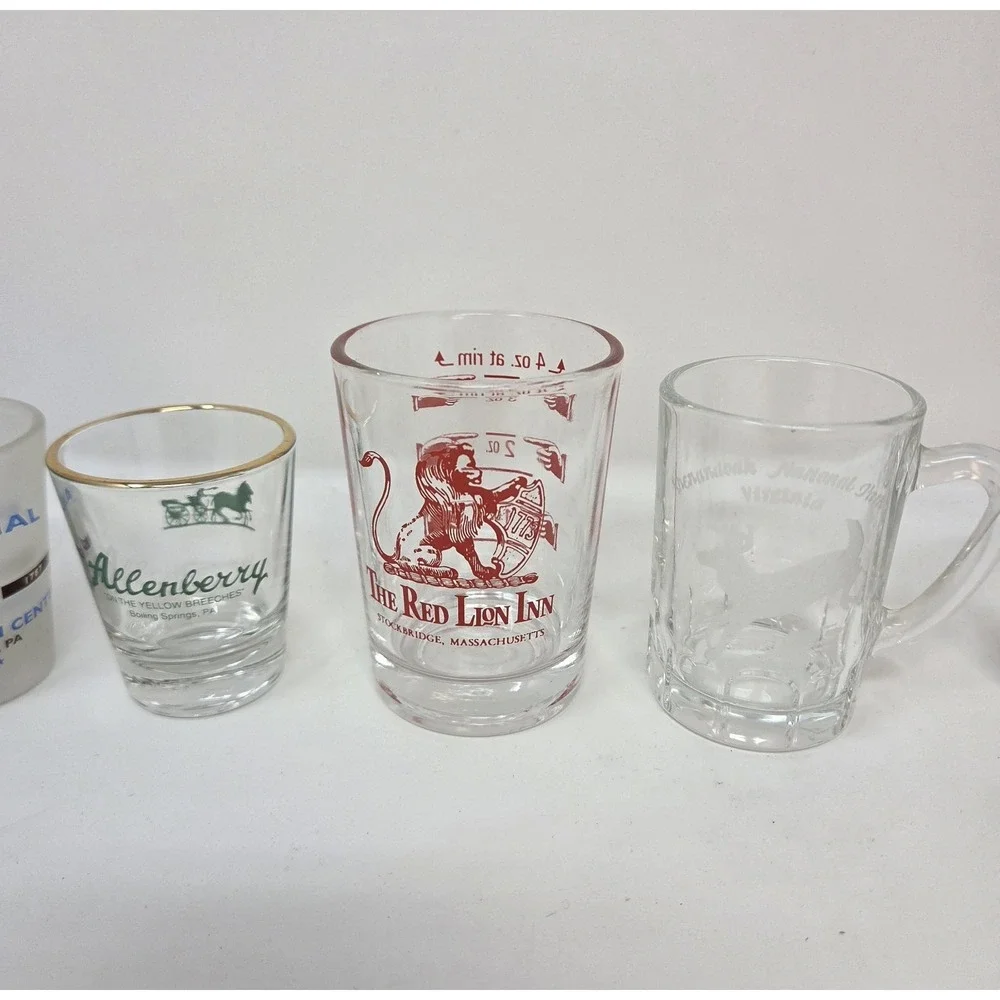 Vintage Souvenir Shot Glass & Mug Lot of 8 PA Bars Attractions Barware